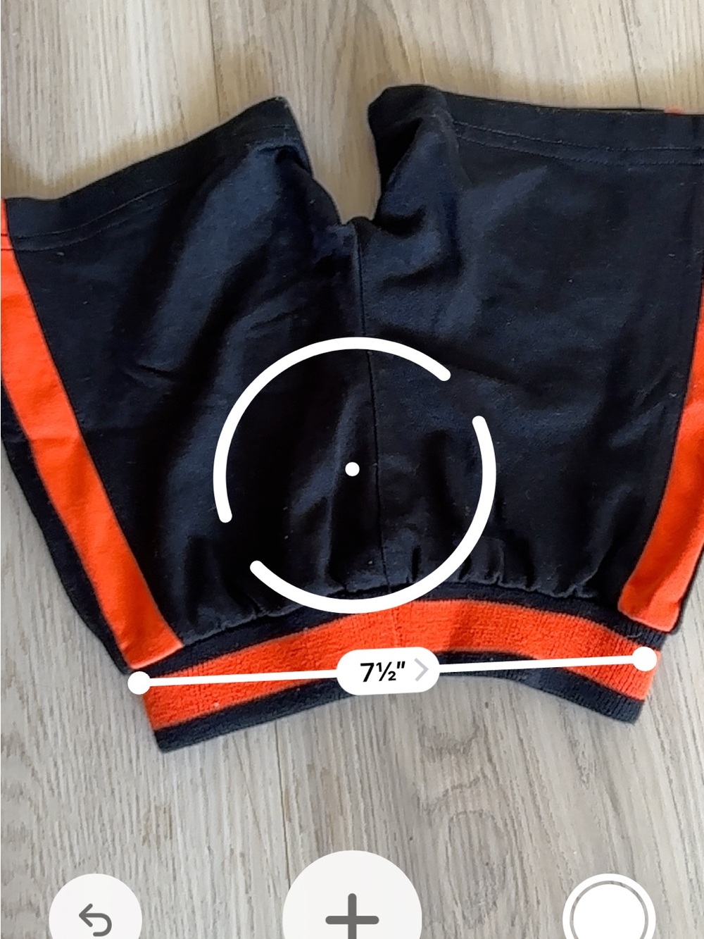 Black and Orange Kids Athletic Shorts with Contrast Side Stripes - Picture 4 of 4